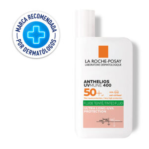 Protector solar facial con color antibrillos Anthelios UV Mune 400 Oil Control Fluido SPF 50+ 50ml de La Roche-Posay