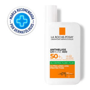 Protector solar facial antibrillos invisible Anthelios UV Mune 400 Oil Control Fluido SPF 50+ Sin Color 50ml de La Roche-Posay